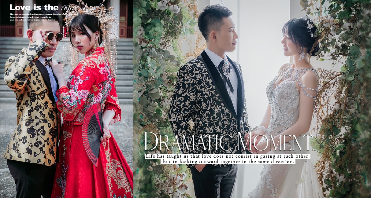 中式婚紗、台中婚紗店、台中婚紗推薦、婚紗照推薦、華納婚紗評價