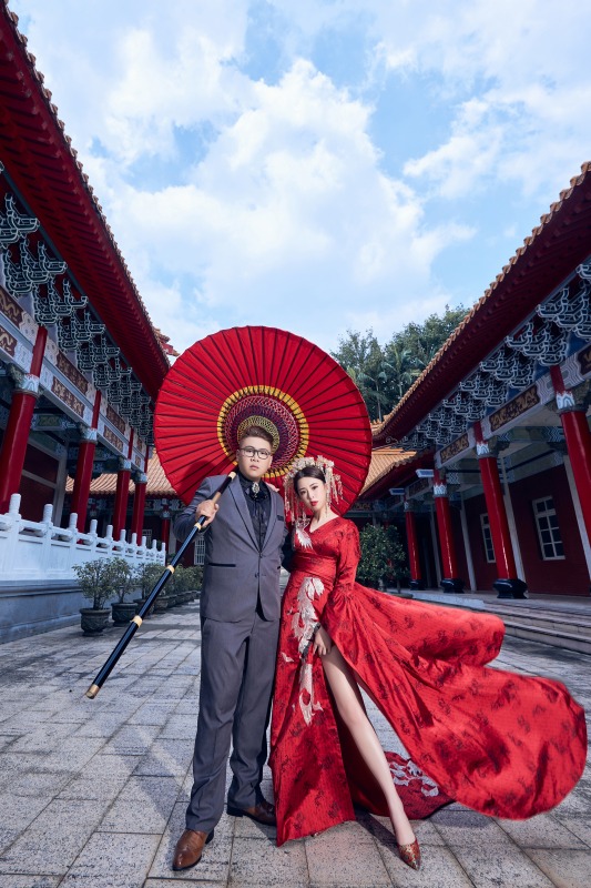 中式婚紗、婚紗照推薦、桃園婚紗店、桃園婚紗推薦、華納婚紗評價