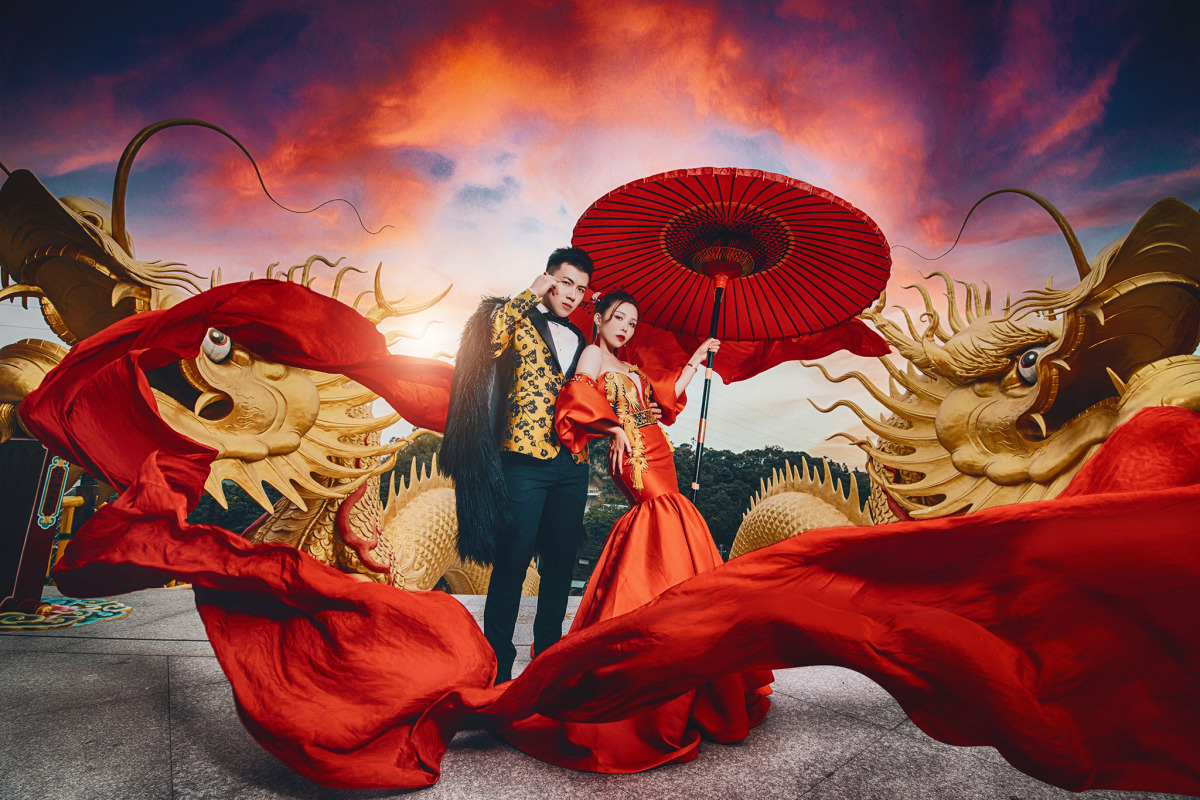 中式婚紗、台中婚紗店、台中婚紗推薦、婚紗照推薦、華納婚紗評價